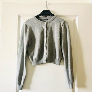 Brandy Melville gray cropped cardigan knitwear